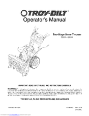 Troy-Bilt 5524-Storm Operator's Manual