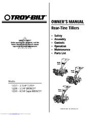 Troy-Bilt 12210 Super Bronco Owner's Manual