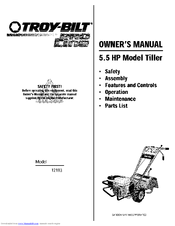 Troy-Bilt GARDEN WAY Pro line 12183 Owner's Manual