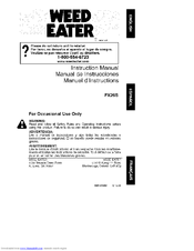 Weed Eater FX26S Instruction Manual