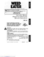 Weed Eater EBV VS Instruction Manual