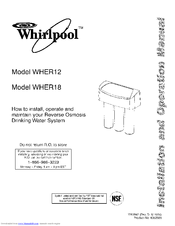 WHIRLPOOL WHER18 Installation And Operation Manual