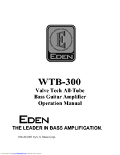 Eden WTB-300 Operation Manual
