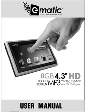 Ematic Digital Touch screen MP3 player User Manual