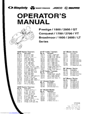 Snapper 2800 GT Series, 1800 GT Series Operator's Manual
