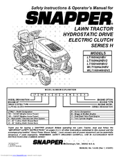 Snapper LT180H48HBV2 Safety Instructions & Operator's Manual