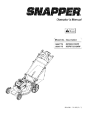 Snapper 7800776 Operator's Manual