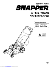Snapper 7800755 Operator's Manual