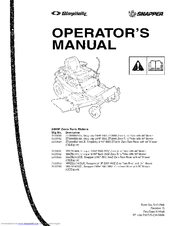 Snapper 355ZB2444 Operator's Manual