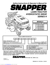 Snapper LT145H38HBV Safety Instructions & Operator's Manual