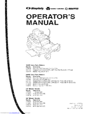 Simplicity Snapper Fast Cut ZT18440KH Operator's Manual