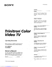 Sony Trinitron KV-13VM21 Operating Instructions Manual