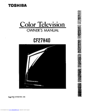 Toshiba CF27H40 Owner's Manual