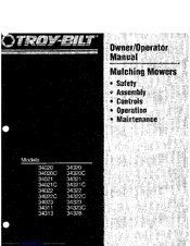 Troy-Bilt 34311 Owner's/Operator's Manual