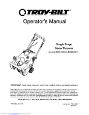 Troy-Bilt E295 Operator's Manual