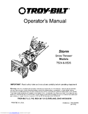 Troy-Bilt Storm 7524 Operator's Manual
