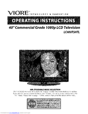 VIORE LC40VF5HTL Operating Instructions Manual