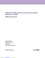 Extreme Networks Altitude 4000 Series Reference Manual