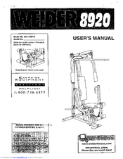 Weider 831.159710 User Manual