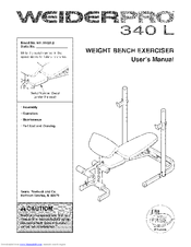 Weider 340 L User Manual