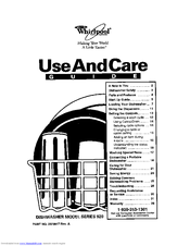 Whirlpool DU920QWDB4 Use And Care Manual