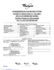 Whirlpool WGT3300SQ1 User Instructions