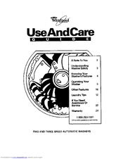 Whirlpool LLR8233BW0 Use And Care Manual