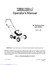 Yard-Man 109 Operator's Manual