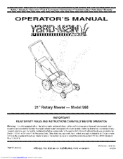 Yard-Man 588 Operator's Manual