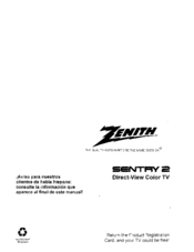Zenith SMS2550S Operating Manual & Warranty
