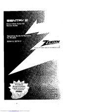 Zenith SENTRY 2 Z25A12 Operating Manual & Warranty