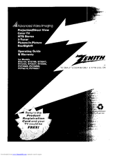 Zenith PVY5265 Operating Manual & Warranty