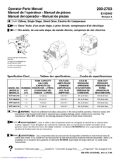 Powermate 200-2703 E103540 Operator's & Parts Manual