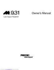Precor 9.31 Owner's Manual
