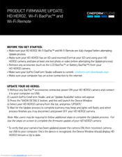 GoPro HD HERO2 Firmware Upgrade Manual