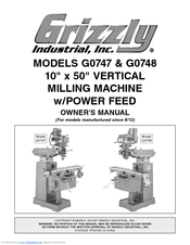 Grizzly G0747 Owner's Manual
