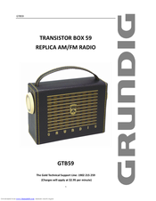 Grundig GTB59 Instruction Manual