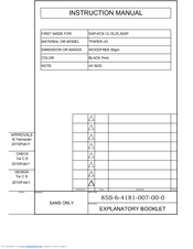 Sanyo SAP-K30AP Instruction Manual
