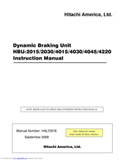 Hitachi HBU-4015 Instruction Manual