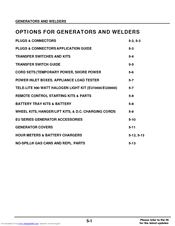 Honda GENERATORS AND WELDERS Parts List