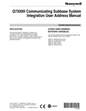 Honeywell TRADELINE Q7300H Series System Integration Manual