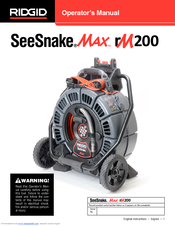 RIDGID SeeSnake Max rM200 Operator's Manual