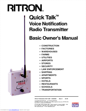 Ritron Quick Talk Basic Owner's Manual