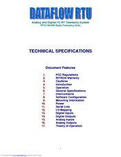 Ritron DATAFLOW RTU Technical Specifications