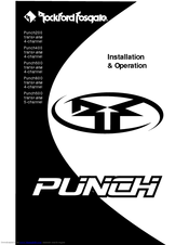 Rockford Fosgate Punch600 trans ana 5-channel Installation & Operation Manual