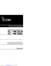 ICOM IC-W32E Instruction Manual