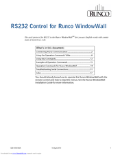 Runco WindowWall User Manual