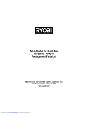 Ryobi RP4310 Replacement Parts List