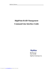 HighPoint RAID Managemen Interface Manual