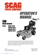 Scag Power Equipment SW32-481FS Operator's Manual